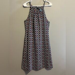 J. McLaughlin Womens Maria Halter Dress Allandale Geometric Print Catalina